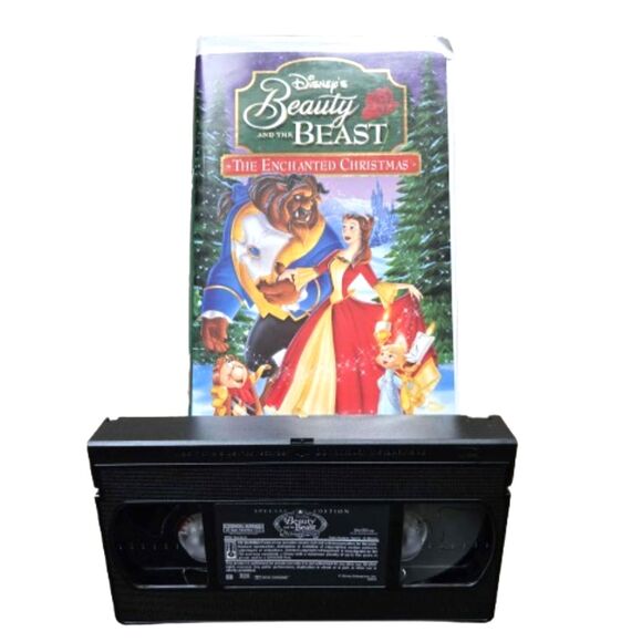 Beauty and the Beast: The Enchanted Christmas VHS (1997)Disney w/Collector Stamp - Picture 3 of 8